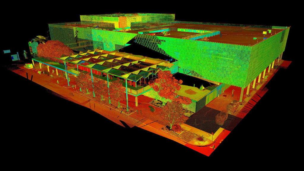 Westfield Mission Valley Shopping Center, LiDAR (3D laser scanning)