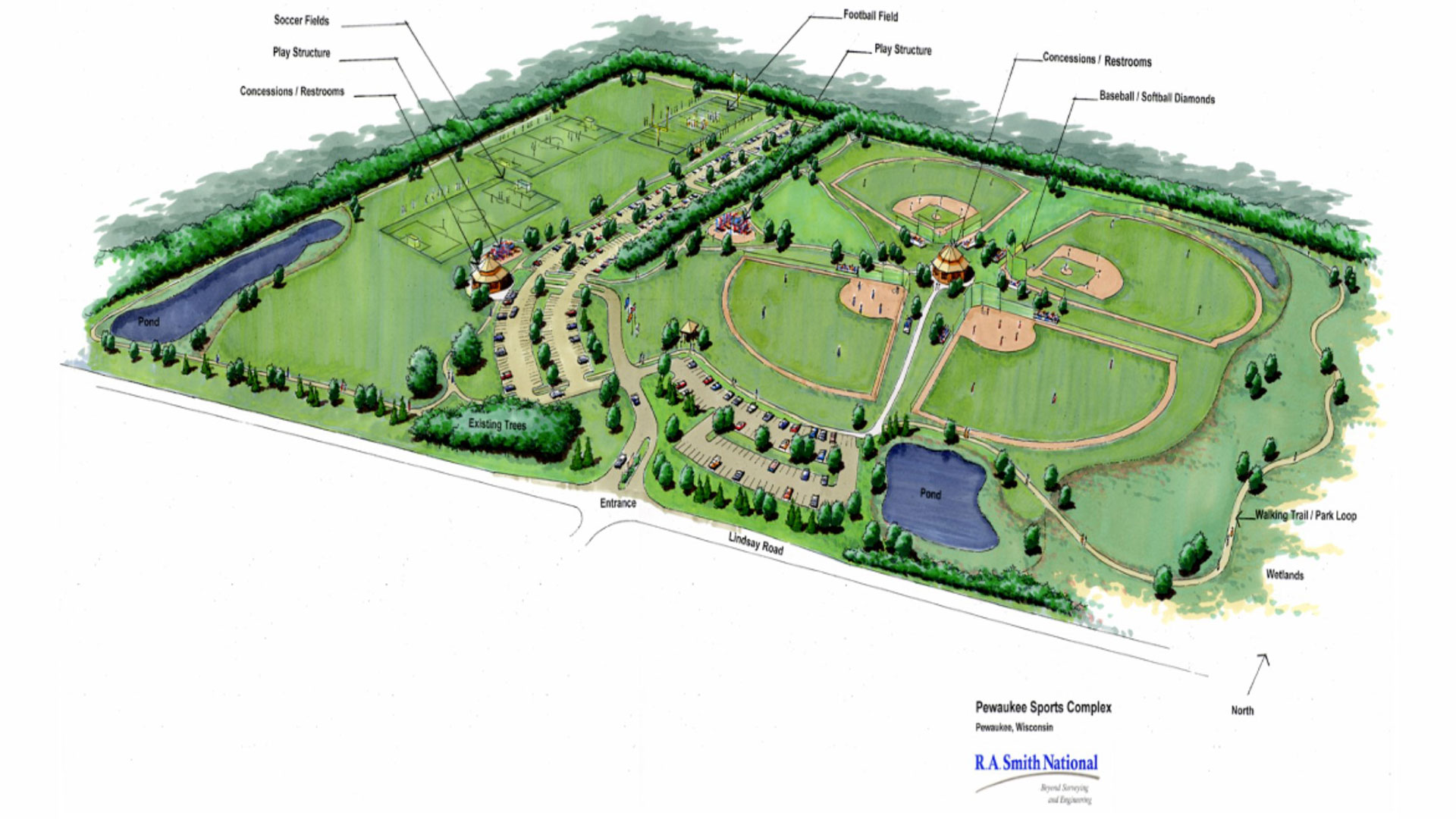 Pewaukee Sports Complex, civil engineering