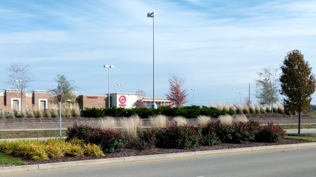 Island in front of Target at Prairie Lakes