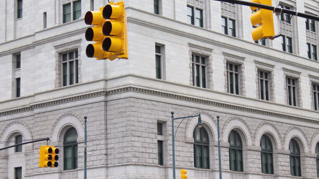 Traffic Lights by City Building
