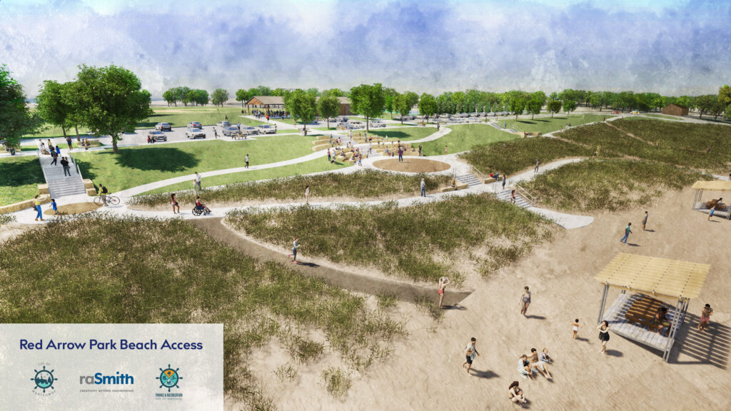 raSmith Red Arrow Park Beach Access Improvements - Rendering Courtesy of TKWA
